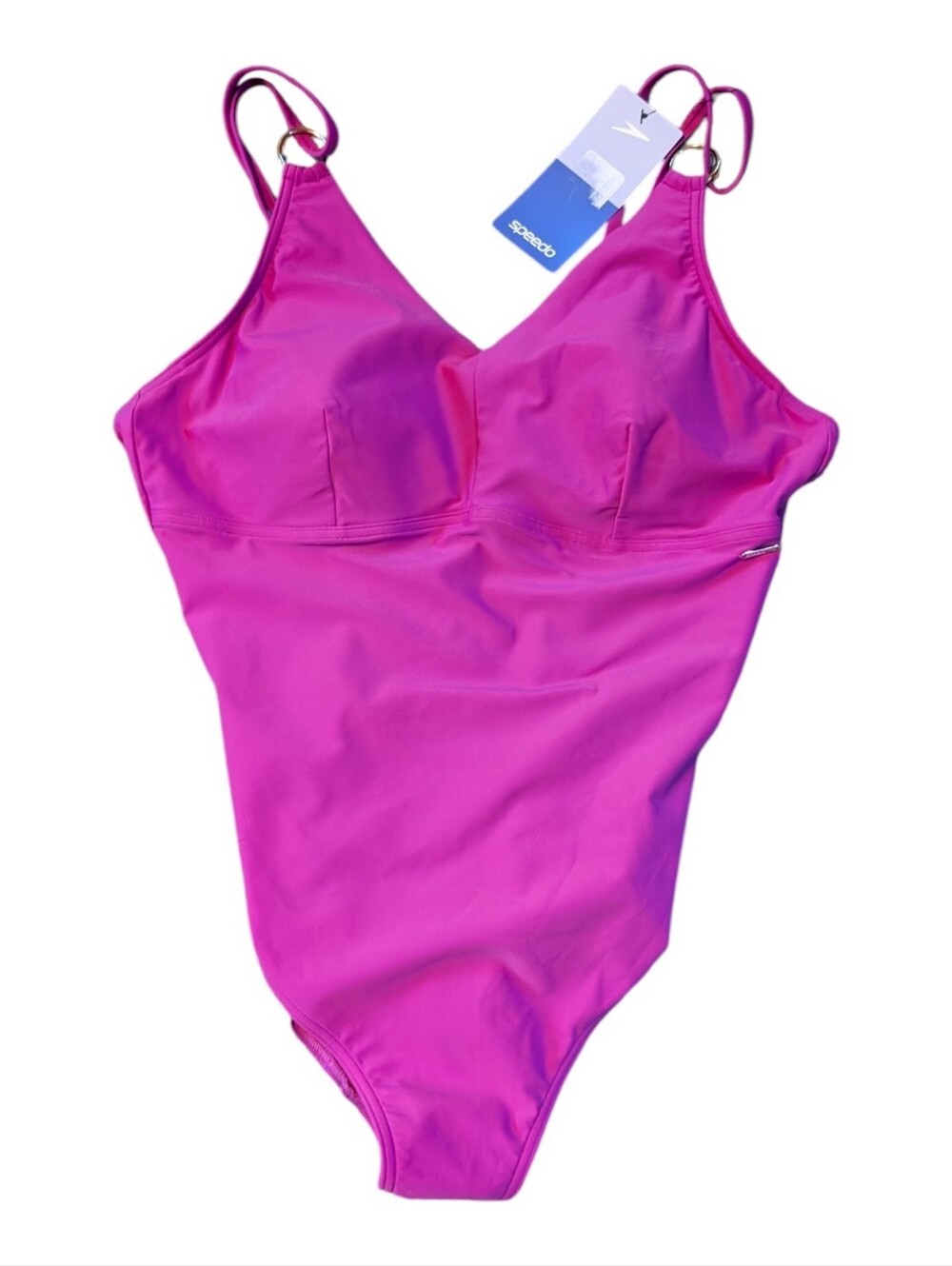 NWT Speedo Magenta One Piece Swim Suit Soft Cup